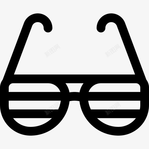 眼镜摇滚乐2直线型图标svg_新图网 https://ixintu.com 摇滚乐2 直线型 眼镜