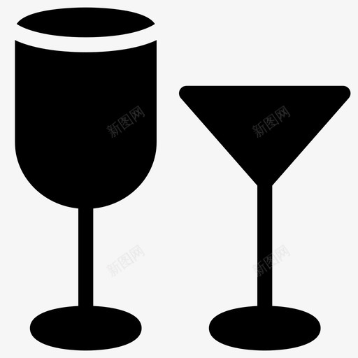 玻璃酒吧酒店图标svg_新图网 https://ixintu.com 旅游 玻璃 葡萄酒 酒吧 酒店 酒店固体 餐厅