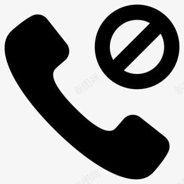 电话阻止联系阻止电话图标图标