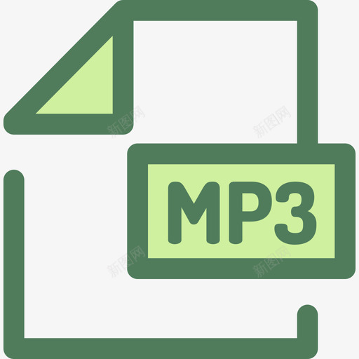 Mp3文件和文件夹9verde图标svg_新图网 https://ixintu.com Mp3 verde 文件和文件夹9