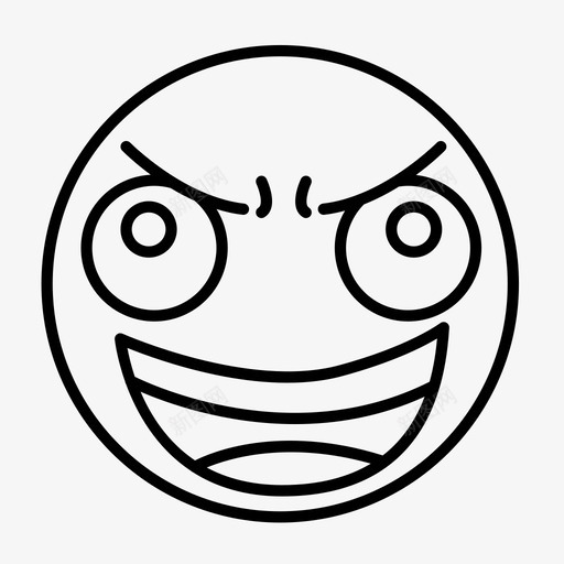 微笑生气快乐图标svg_新图网 https://ixintu.com 大笑 微笑 快乐 情绪 生气