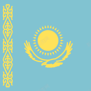 哈萨克斯坦国际旗帜4广场图标图标