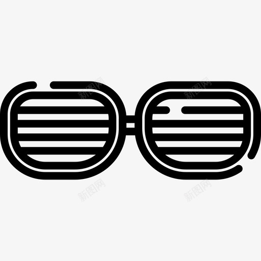 眼镜嘻哈3直线型图标svg_新图网 https://ixintu.com 嘻哈3 直线型 眼镜
