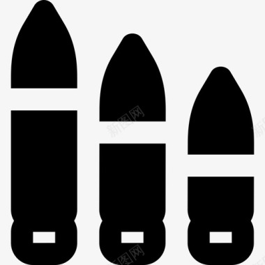 子弹军徽5枚实心图标图标