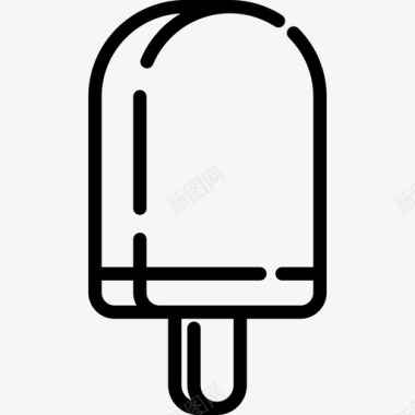 冰淇淋夏季食品饮料3线性图标图标