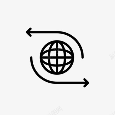 世界同步连接网络图标图标