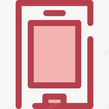 智能手机电子14红色图标图标