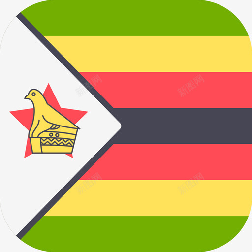 津巴布韦国际国旗3圆形广场图标svg_新图网 https://ixintu.com 国际国旗3 圆形广场 津巴布韦
