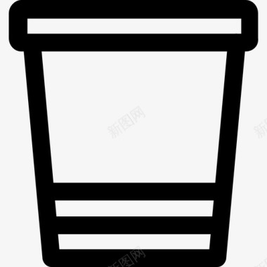 垃圾桶接口24线性图标图标