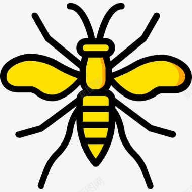 黄蜂昆虫4黄色图标图标