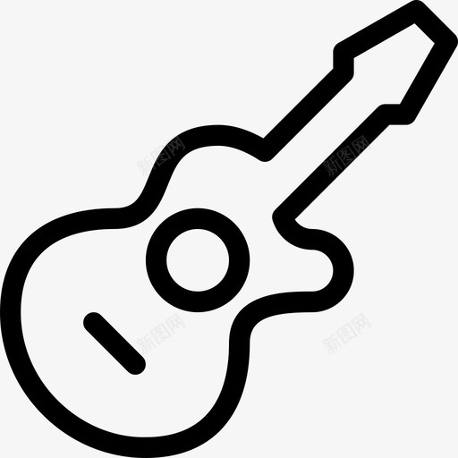 吉他乐器3线性图标svg_新图网 https://ixintu.com 乐器3 吉他 线性