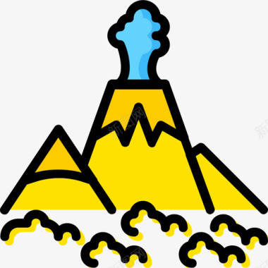 火山景观32黄色图标图标