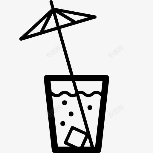 饮料立方体冰块图标svg_新图网 https://ixintu.com 冰块 劝服 夏天 立方体 雨伞 饮料