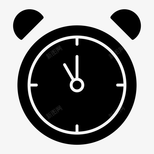 闹钟十一点时间图标svg_新图网 https://ixintu.com 十一点 手表 时间 闹钟