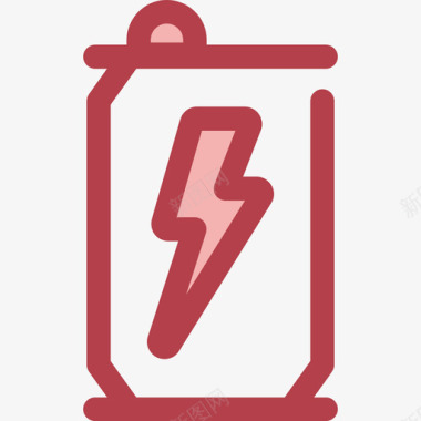 能量饮料食品和餐厅6红色图标图标