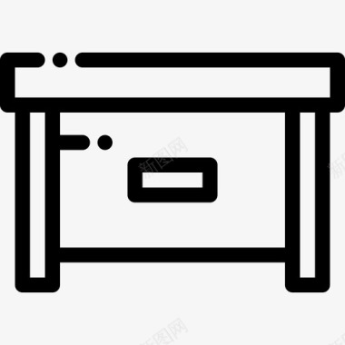 床头柜家用家具4件线性图标图标