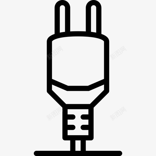 插头连接器电缆2线性图标svg_新图网 https://ixintu.com 插头 线性 连接器电缆2