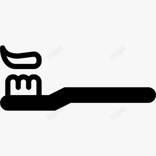 牙刷浴室用品填充图标svg_新图网 https://ixintu.com 填充 浴室用品 牙刷