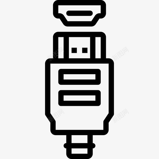 Hdmi2线性电缆连接器图标svg_新图网 https://ixintu.com 2线性电缆连接器 Hdmi