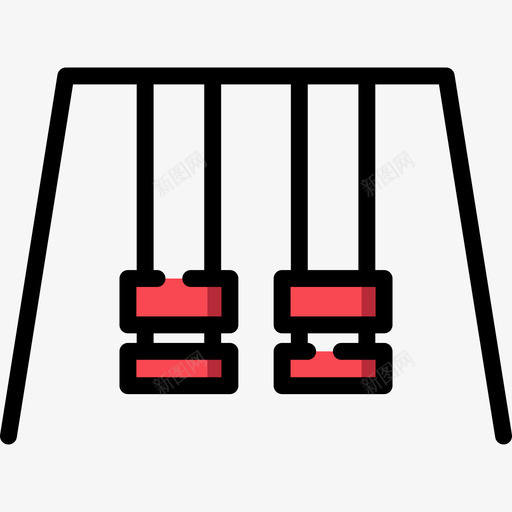 秋千动物园里直线色图标svg_新图网 https://ixintu.com 动物园里 直线色 秋千