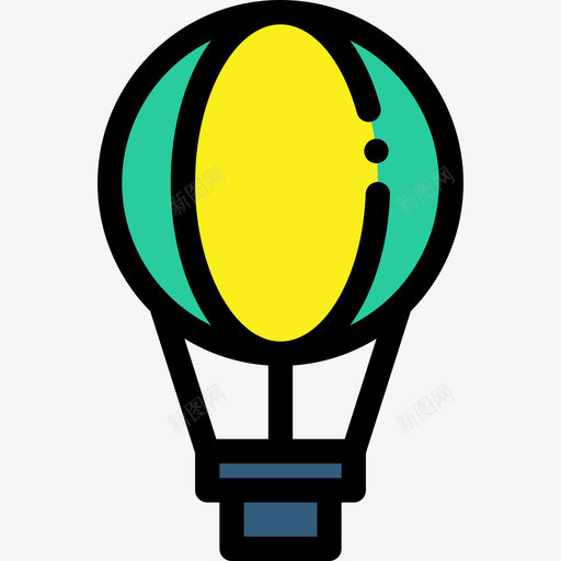 热气球运动44线性颜色图标svg_新图网 https://ixintu.com 热气球 线性颜色 运动44