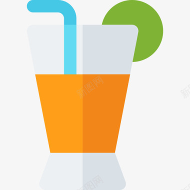 果汁健康生活方式4平淡图标图标