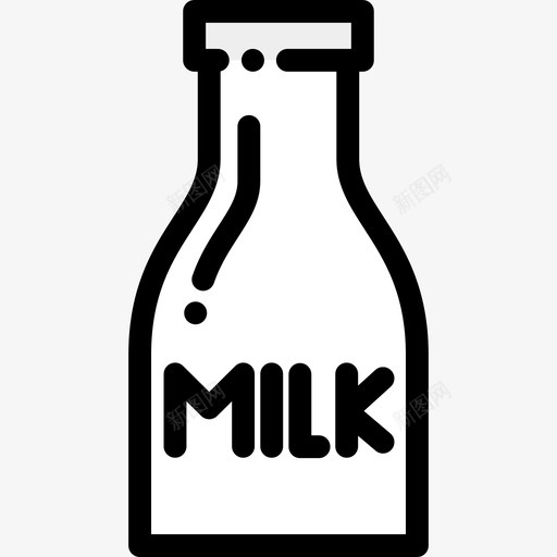牛奶健康食品8原色图标svg_新图网 https://ixintu.com 健康食品8 原色 牛奶