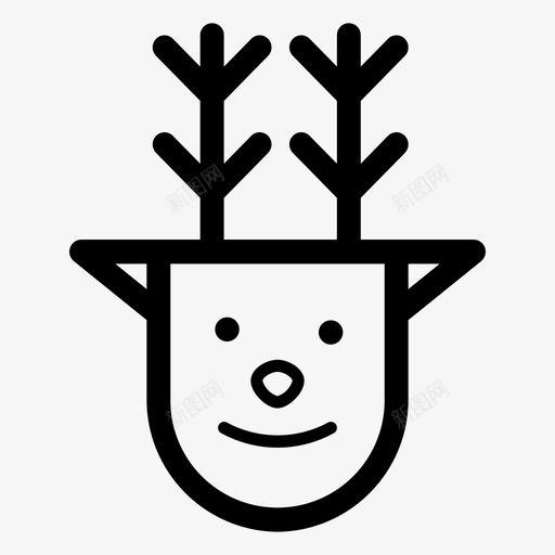 驯鹿圣诞节鲁道夫图标svg_新图网 https://ixintu.com 冬天 圣诞老人 圣诞节 驯鹿 鲁道夫
