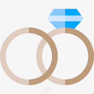 结婚戒指10号婚礼平的图标图标