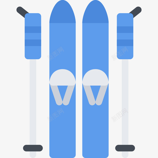 滑雪板运动设备5扁平图标svg_新图网 https://ixintu.com 扁平 滑雪板 运动设备5