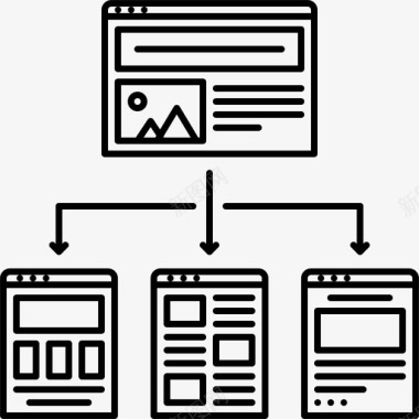 网站结构图标