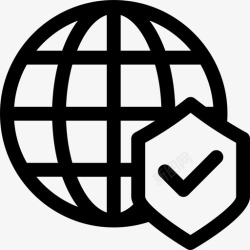安全范围世界范围内犯罪与安全线性图标高清图片