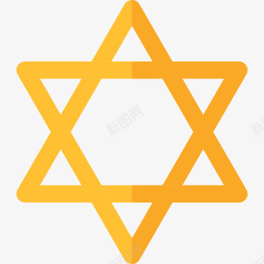 犹太教宗教17平淡图标图标