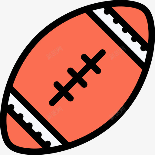 橄榄球运动器材4彩色图标svg_新图网 https://ixintu.com 彩色 橄榄球 运动器材4