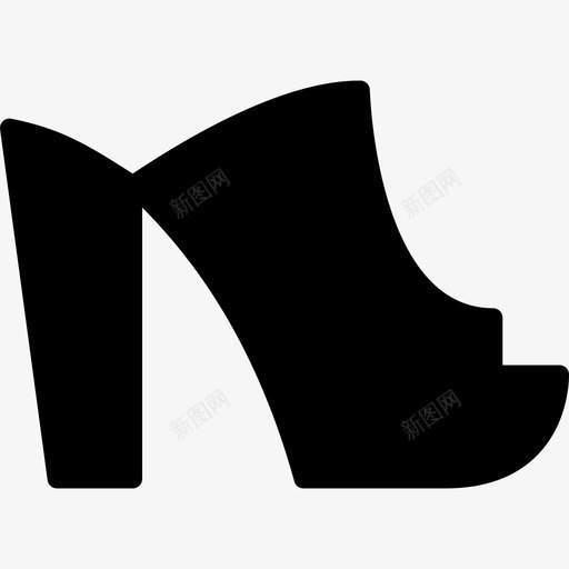 高跟鞋女鞋2填充图标svg_新图网 https://ixintu.com 填充 女鞋2 高跟鞋