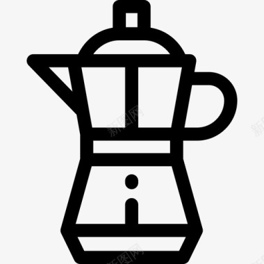咖啡家庭用品12直系图标图标