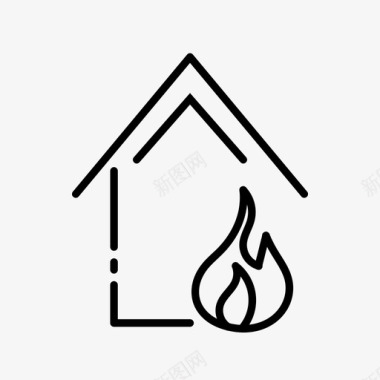 房屋火灾保险投资担保图标图标