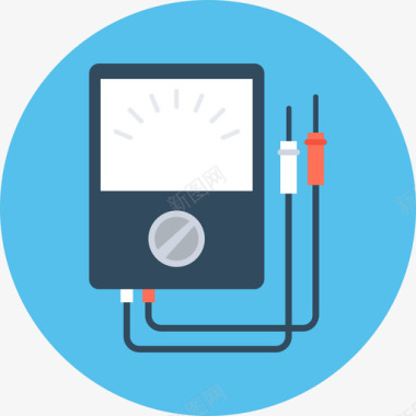 电压表制造和生产2圆形图标图标