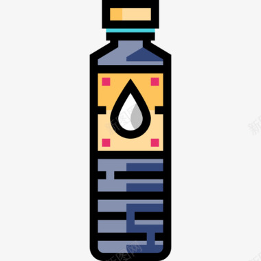 水瓶音乐节10线性颜色图标图标
