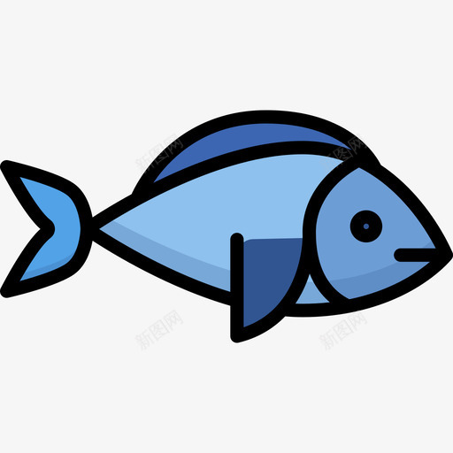 鱼自然8线色图标svg_新图网 https://ixintu.com 线色 自然8 鱼