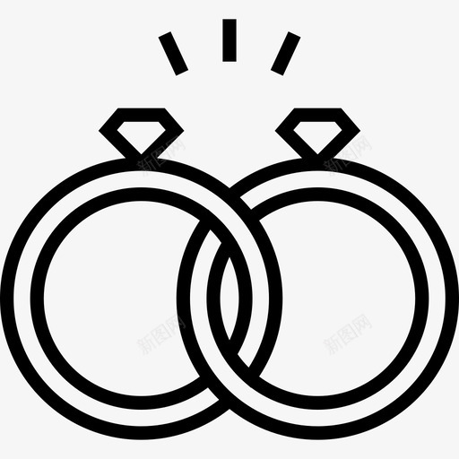 结婚戒指18号婚礼直系图标svg_新图网 https://ixintu.com 18号婚礼 直系 结婚戒指