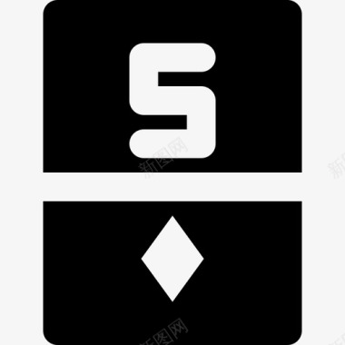 五个钻石赌场赌博3实心图标图标