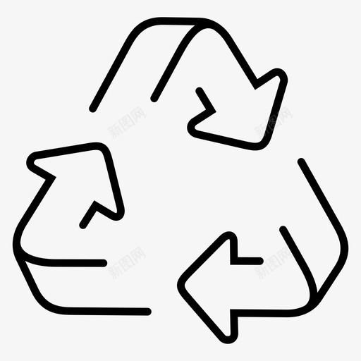 生态标志回收利用图标svg_新图网 https://ixintu.com 回收利用 生态标志