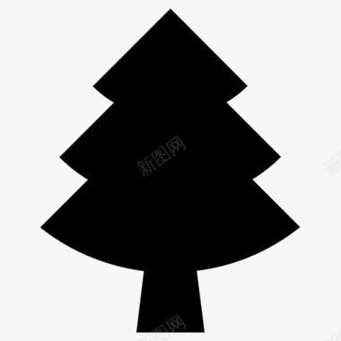 圣诞树松树植物树图标图标