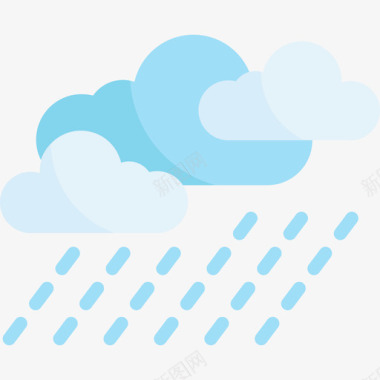 雨53号天气平坦图标图标