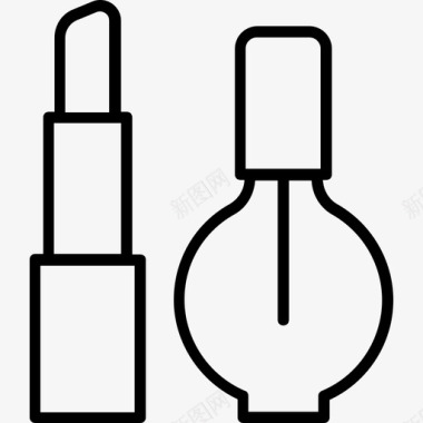 口红化妆品2线性图标图标