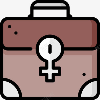 工作机会妇女节2线性颜色图标图标