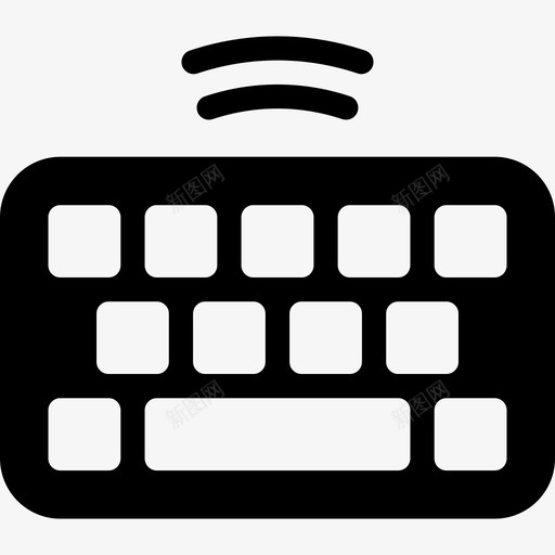键盘台式计算机填充式图标svg_新图网 https://ixintu.com 台式计算机 填充式 键盘
