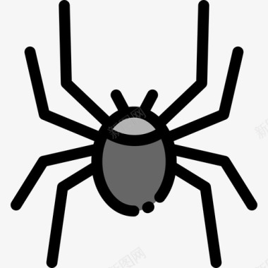 蜘蛛动物30线状颜色图标图标