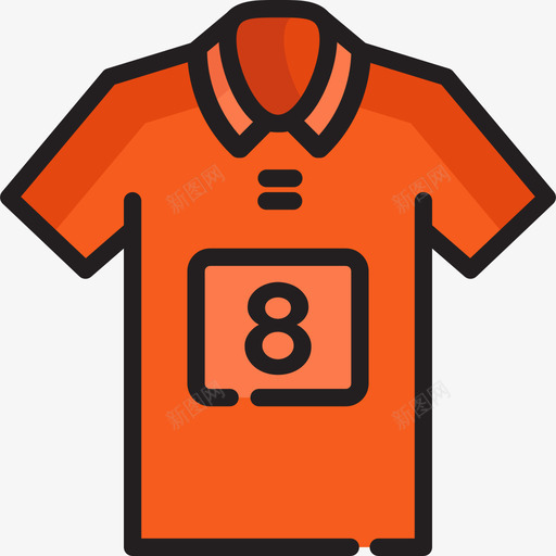 足球运动衫2号比赛线性颜色图标svg_新图网 https://ixintu.com 2号比赛 线性颜色 足球运动衫